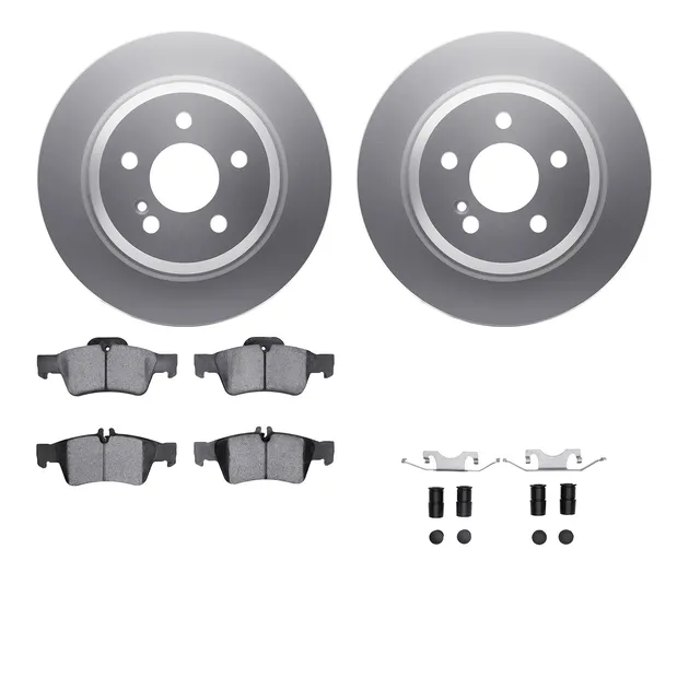 R1 Concepts WDTH1-63037 Brake Rotors - Carbon Coated W/ Euro Ceramic Pads & Hdw
